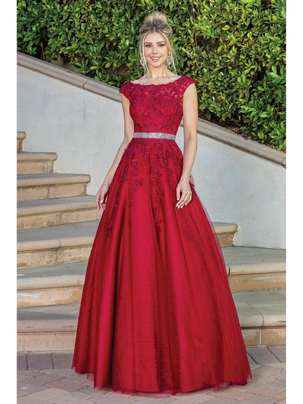 NEW BURGUNDY Evening Gown Floor Length Formal Elegant Stunning 4245